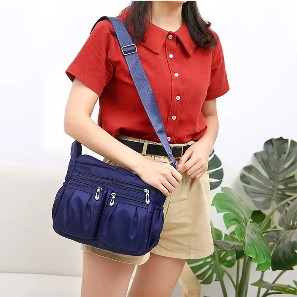 Crossbody Purse for Women Waterproof Shoulder Bag Multi Pocket Top Handle Satchel Casual Hobo Handbag Messenger Bag