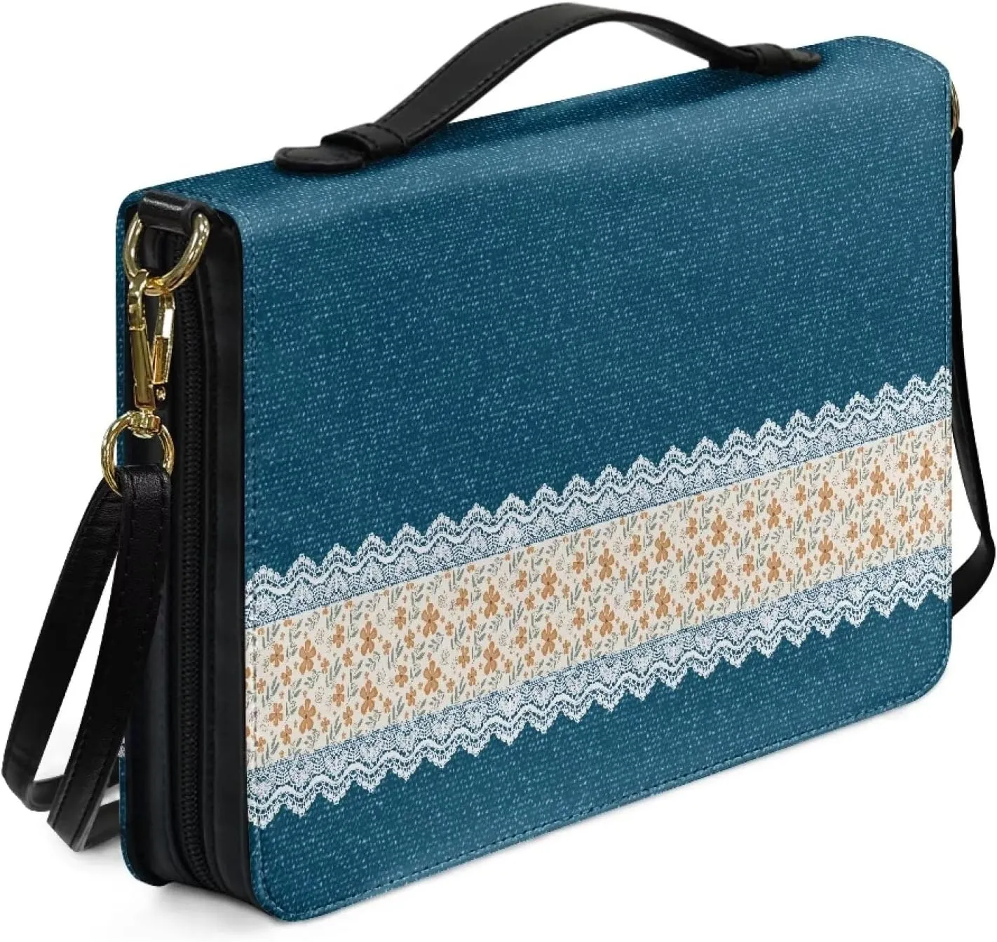 Customization PU Leather Bible Cover Church Book Cover,Carrying Book Case Crossbody Bag Bible Protective