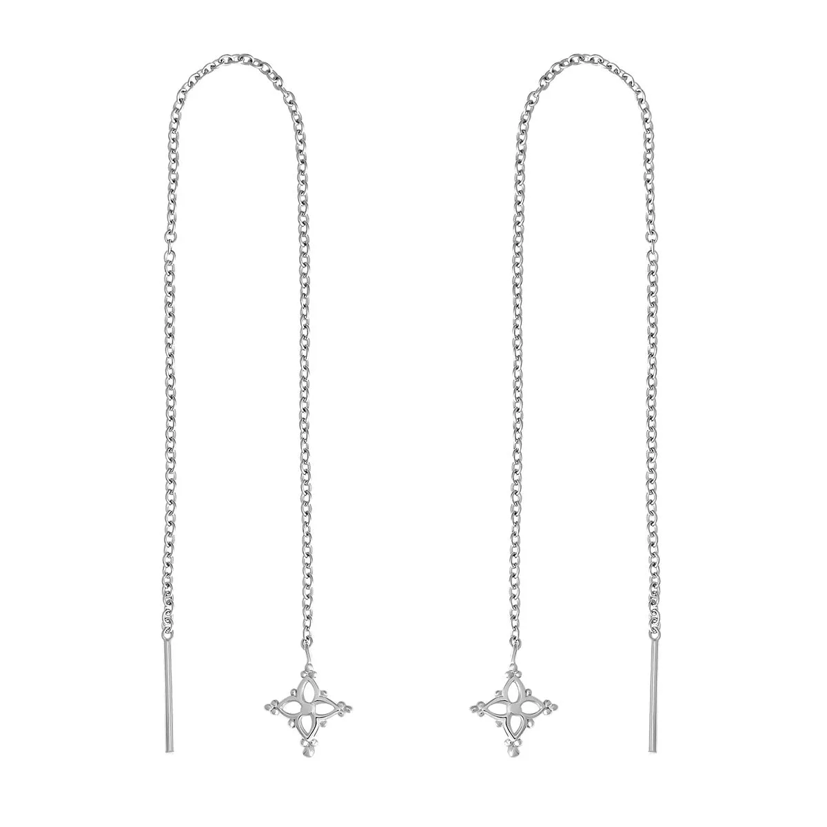 Dainty Moroccan Star Threader Earrings