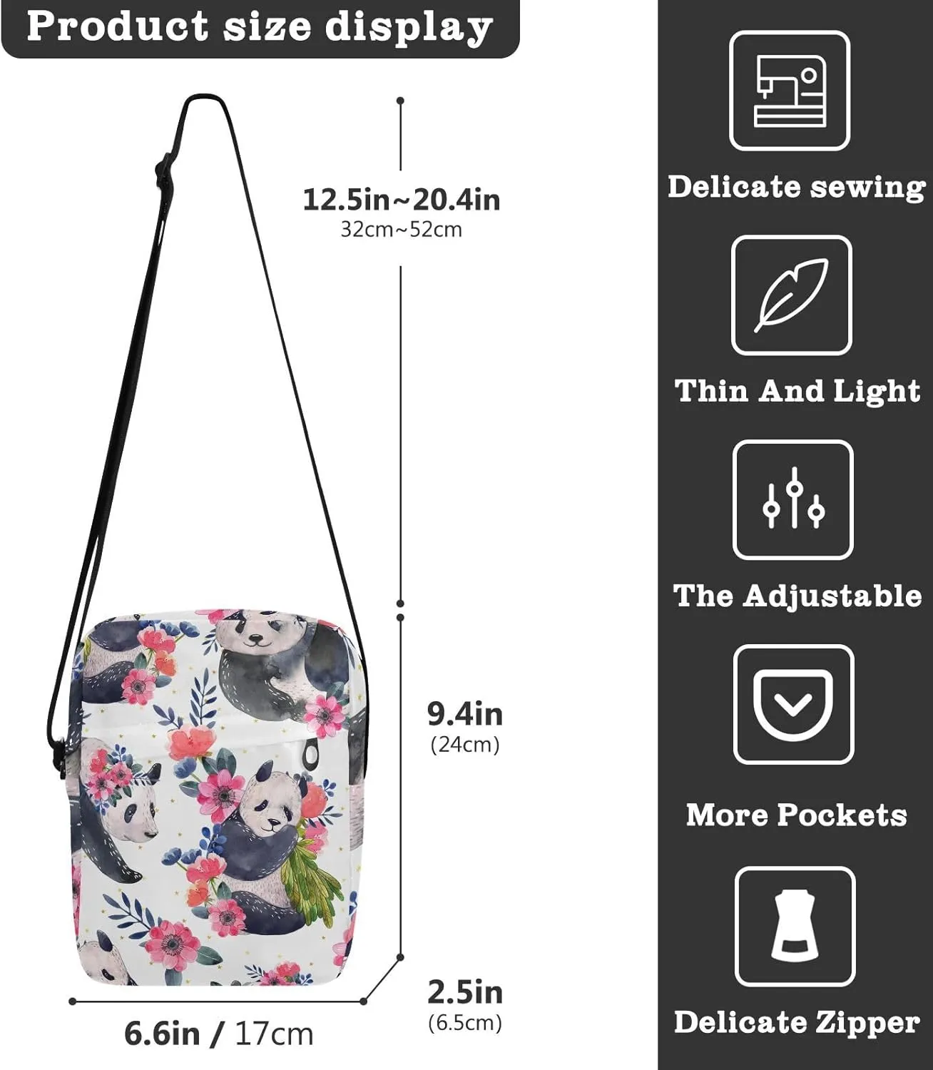 Daisies Messenger Bag for Women Men Side Bag for Travel Workout
