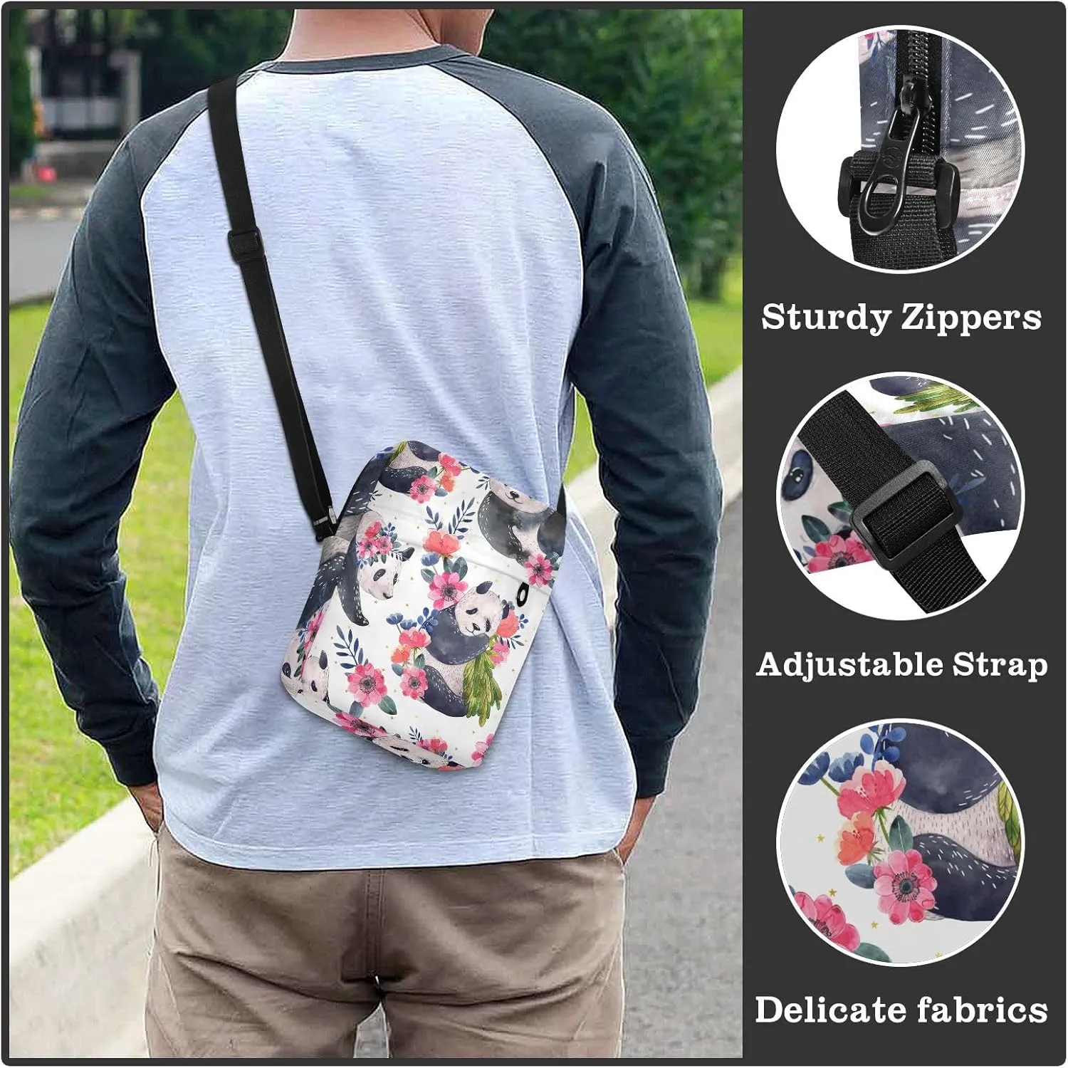 Daisies Messenger Bag for Women Men Side Bag for Travel Workout
