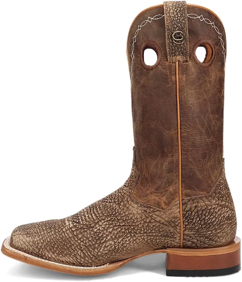 Dan Post Boots Mens Murray Embroidered Bison Square Toe Pull On Dress Boots Mid Calf - Brown