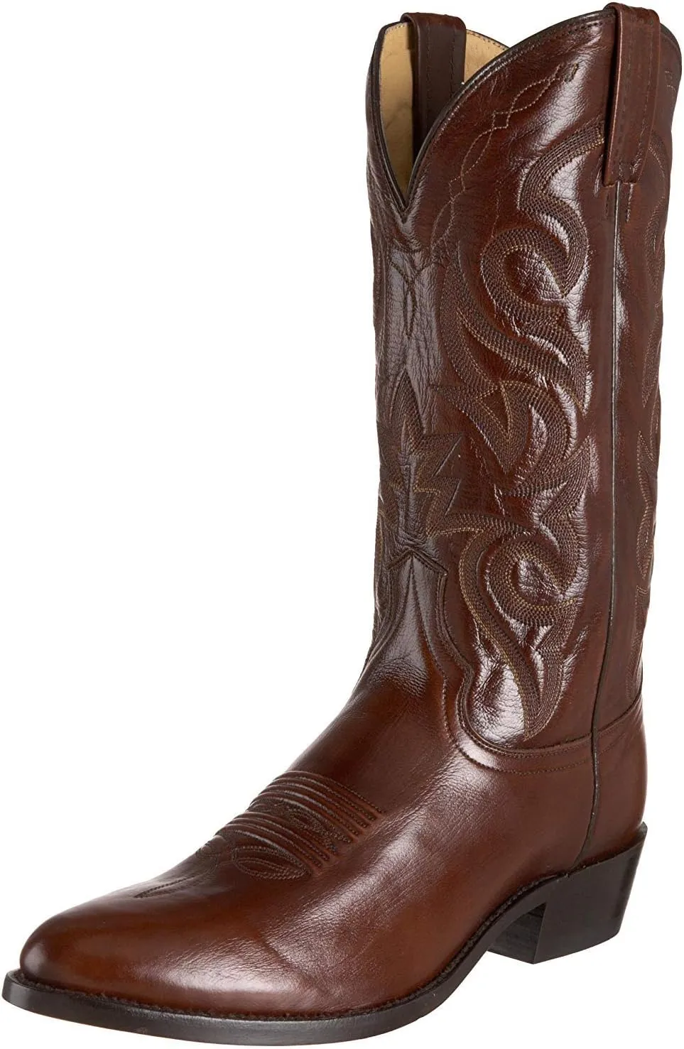 Dan Post Mens Milwaukee Embroidered Narrow Round Toe Casual Boots Mid Calf - Black