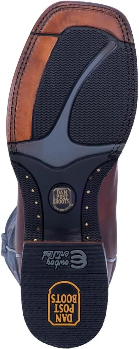 Dan Post Mens Winslow Embroidered Square Toe Casual Boots Mid Calf - Blue, Brown