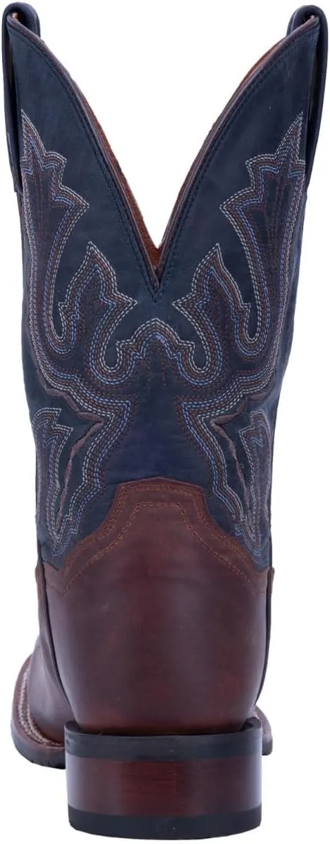 Dan Post Mens Winslow Embroidered Square Toe Casual Boots Mid Calf - Blue, Brown