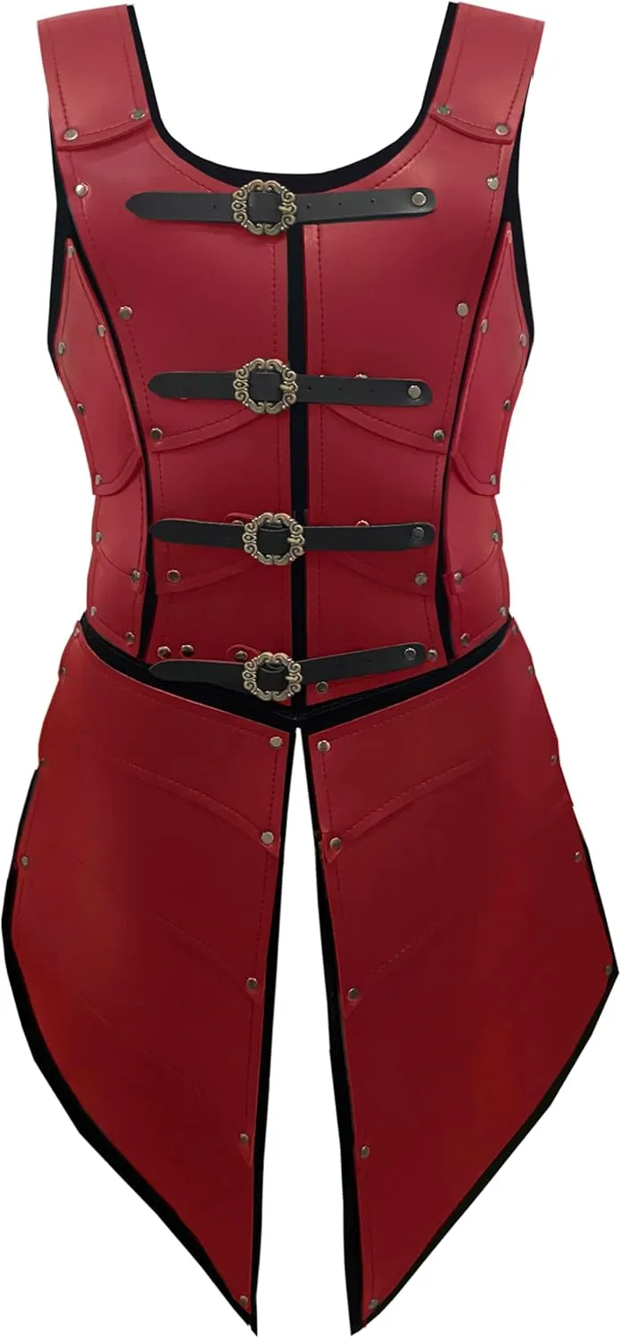 Deluxe Medieval Chest Armor Viking Warrior Adjustable Leather Armour Breastplate Costume for LARP Party Halloween Cosplay