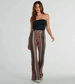 Desert Wanderer Wrap Waist Boho Flare Pants