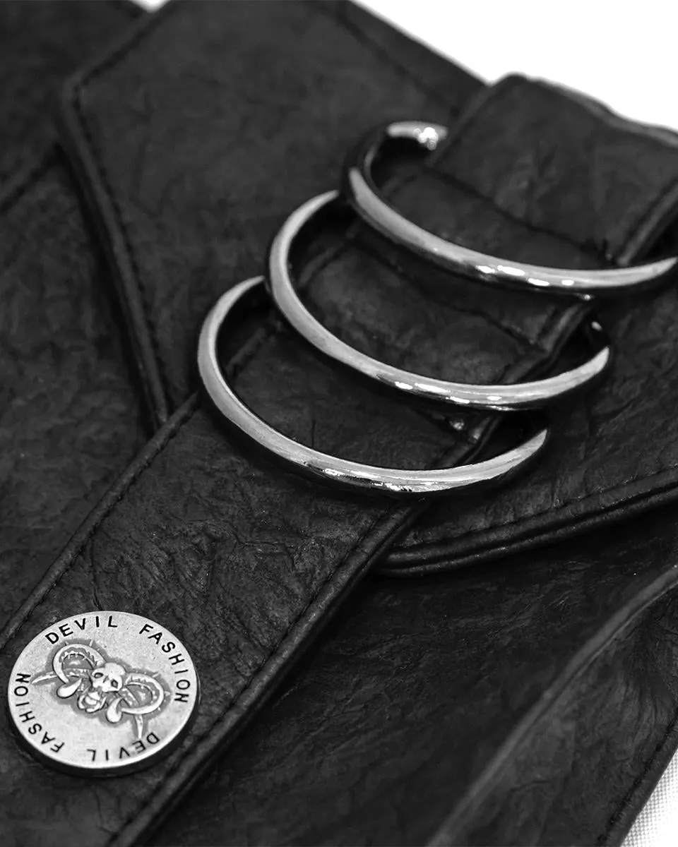 Devil Fashion Mens Dieselpunk Shoulder Harness Hip Bag Belt