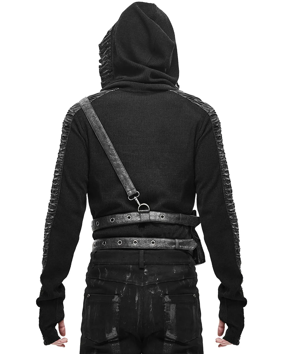 Devil Fashion Mens Dieselpunk Shoulder Harness Hip Bag Belt