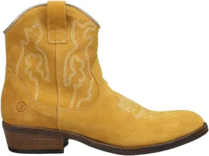 Dingo Womens Daisy Mae Embroidery Round Toe Zippered Casual Boots Ankle Low Heel 1-2" - Black