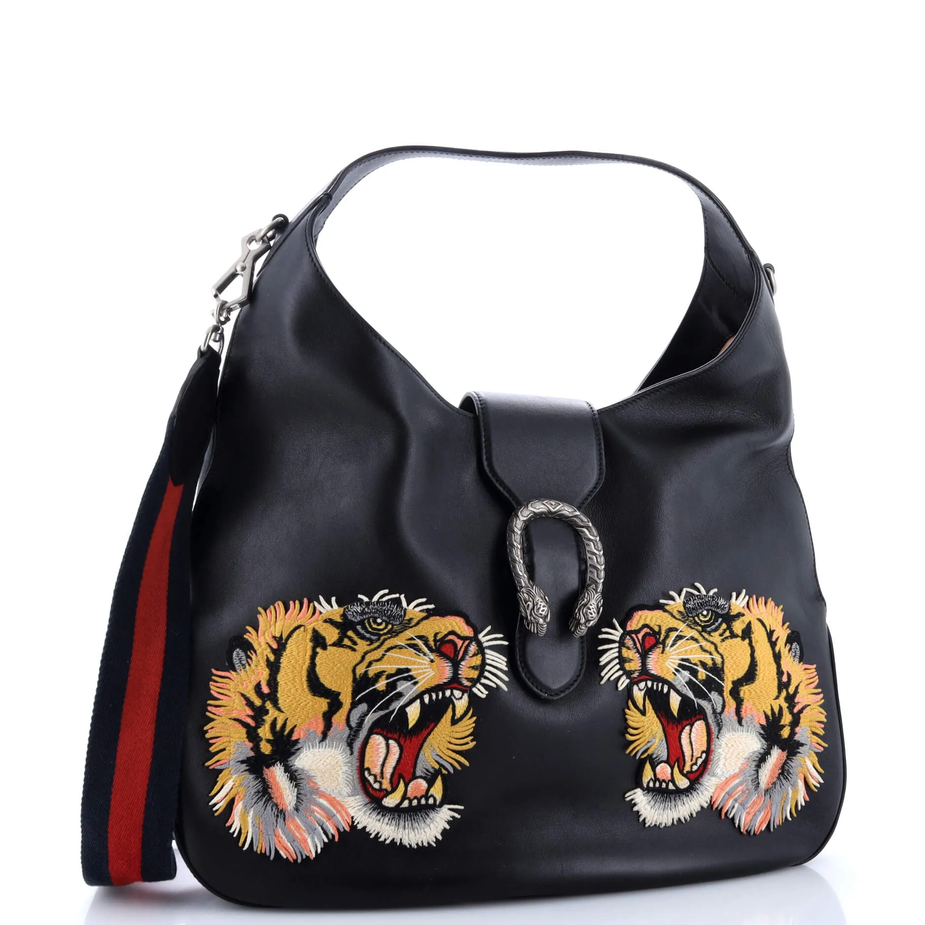Dionysus Hobo Embroidered Leather Large