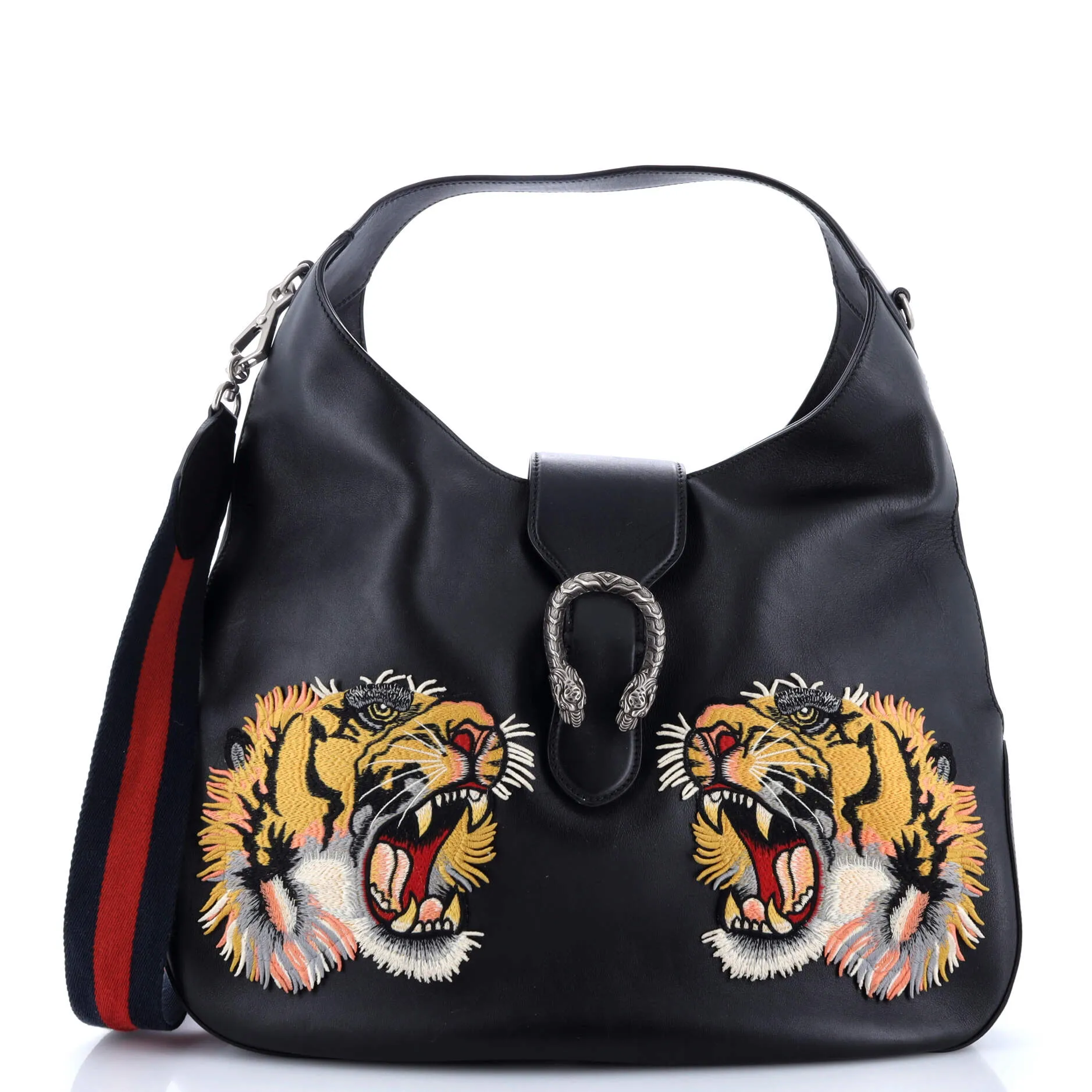 Dionysus Hobo Embroidered Leather Large