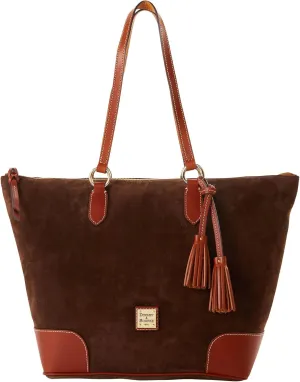 Dooney & Bourke Handbag, Suede Career Tote - Brown Tmoro