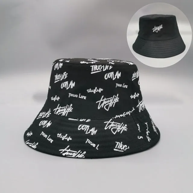 Double-side Unisex Harajuku Bucket Hat Fishing Outdoor Cap women Bucket fishing Hats Sunscreen Daisy embroidery fisherman hat
