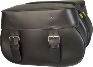 Dowco Willie & Max 08021-03 Mighty Legend Series: Synthetic Leather Motorcycle Saddlebag Set, Black, Universal Fit, 56 Liter Capacity