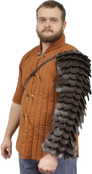 Dragon Born Gladiator Scaled Leather Arm Guard Bracers Brown Armor Roman Greek Spartan
