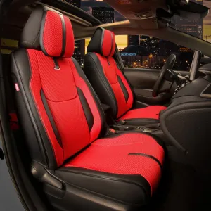 Drive Series Front Row Set Seat Covers Universal for Cars Trucks SUV, Red, CA-SC-Drive-F-RD