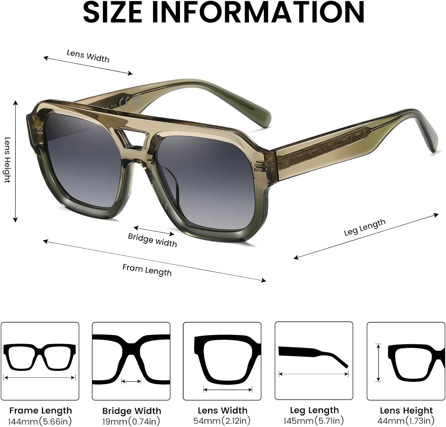DUCO Retro Square Aviator Sunglasses for Women Men Classic Vintage Trendy 70s Shades UV protection Sun Glasses DC2358