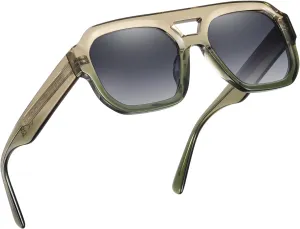 DUCO Retro Square Aviator Sunglasses for Women Men Classic Vintage Trendy 70s Shades UV protection Sun Glasses DC2358