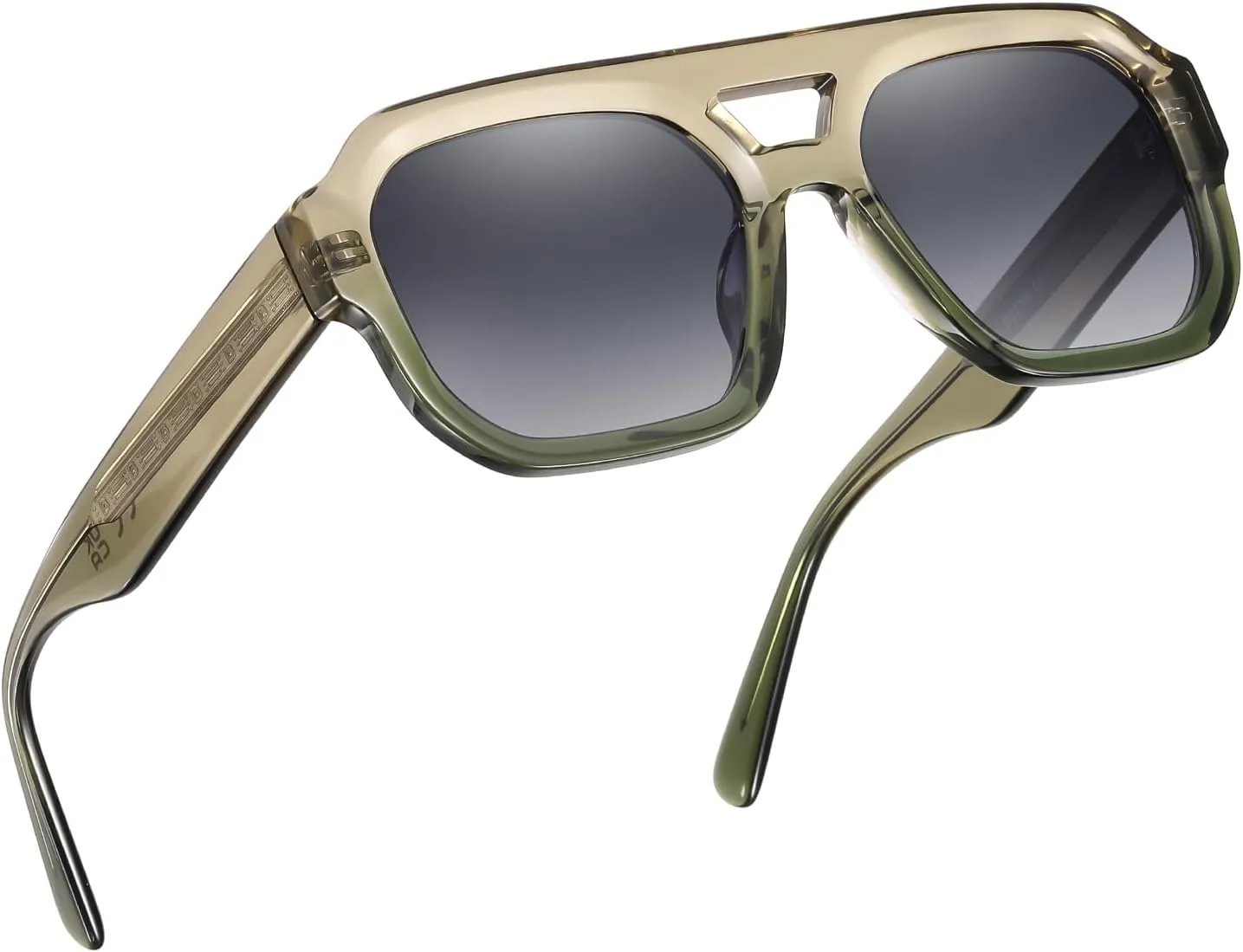 DUCO Retro Square Aviator Sunglasses for Women Men Classic Vintage Trendy 70s Shades UV protection Sun Glasses DC2358