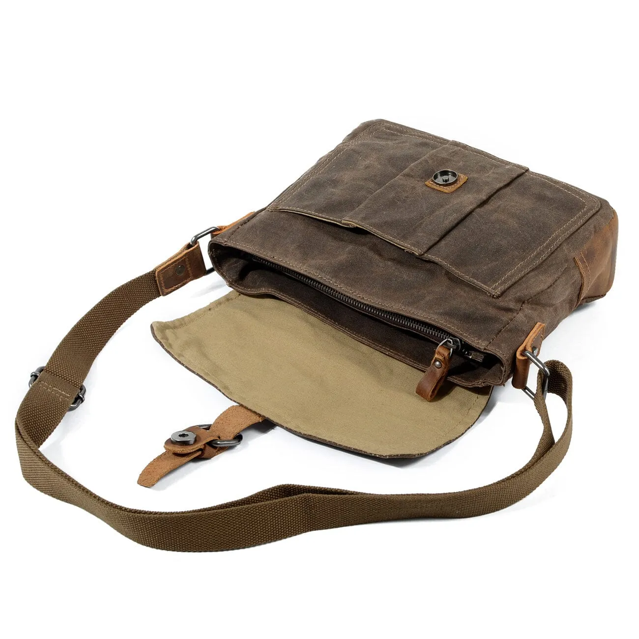 Durable Small Canvas Messenger Bag for Men