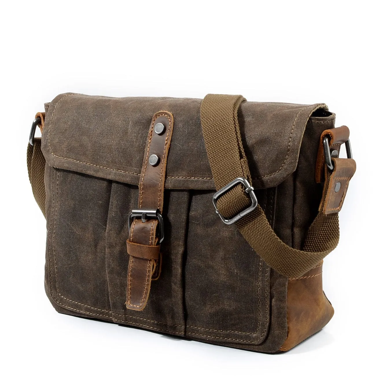 Durable Small Canvas Messenger Bag for Men