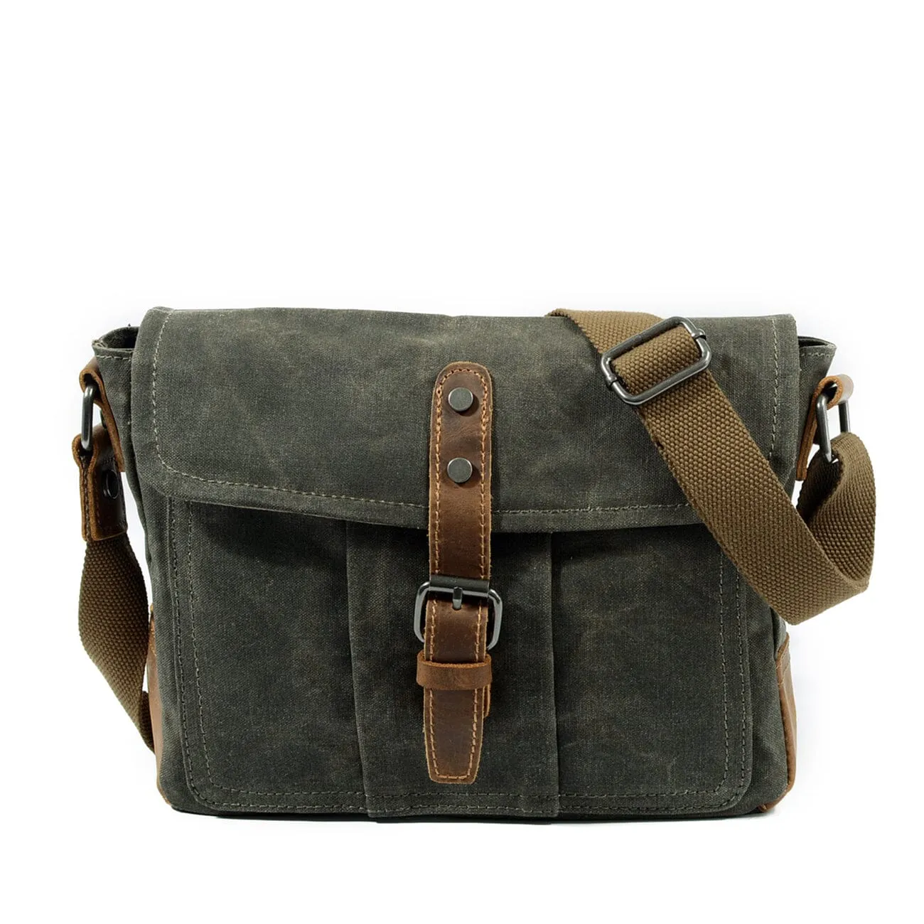 Durable Small Canvas Messenger Bag for Men
