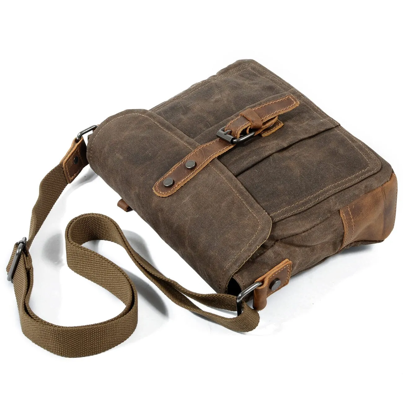 Durable Small Canvas Messenger Bag for Men