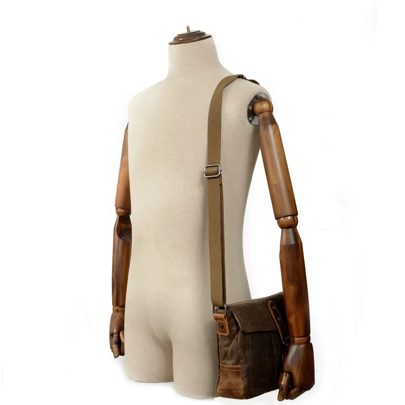 Durable Small Canvas Messenger Bag for Men