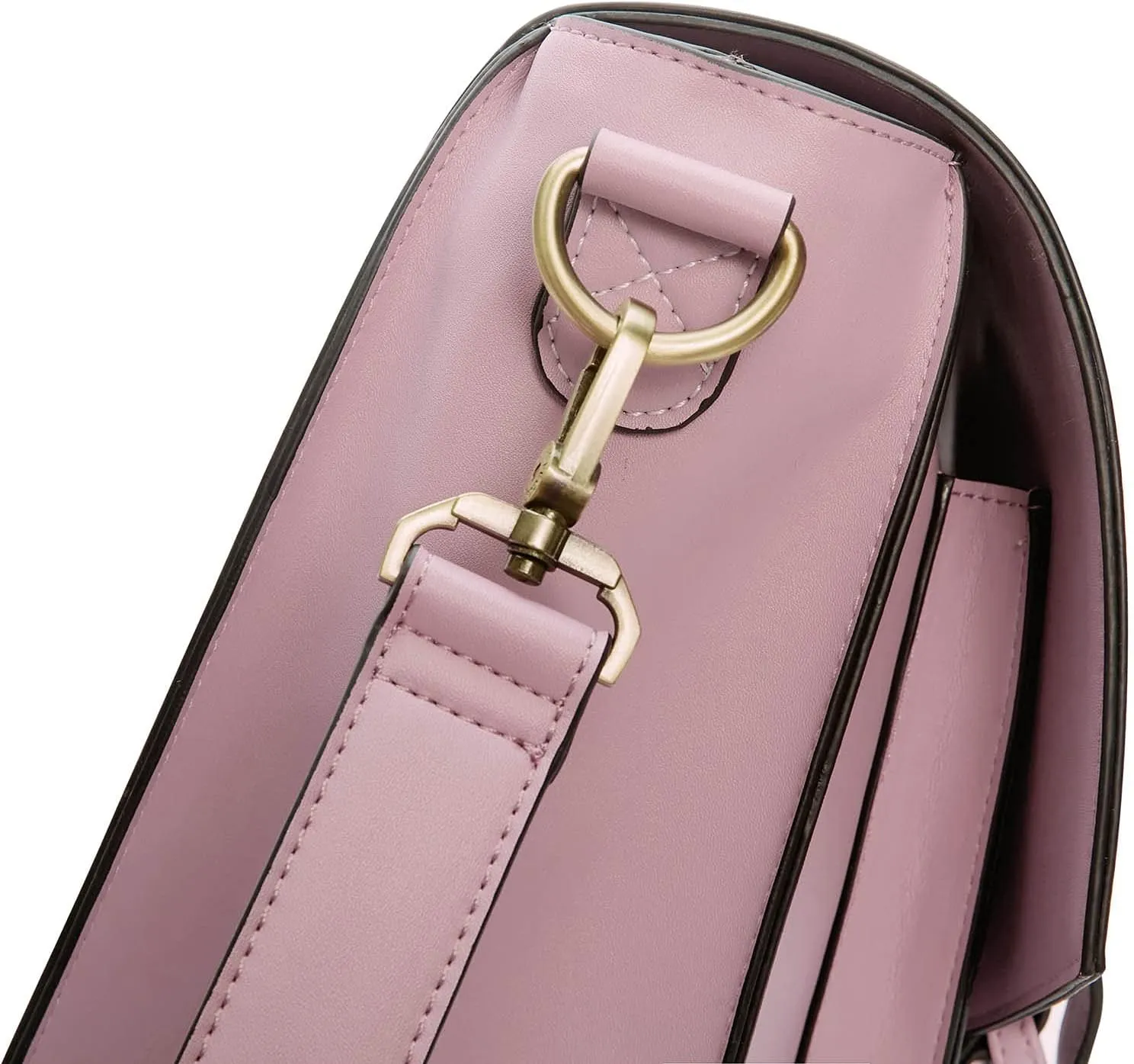 ECOSUSI Backpack for Women Briefcase Messenger Laptop Bag Vegan Leather Satchel Work Bags Fits 15.6 inch Laptops, Purple
