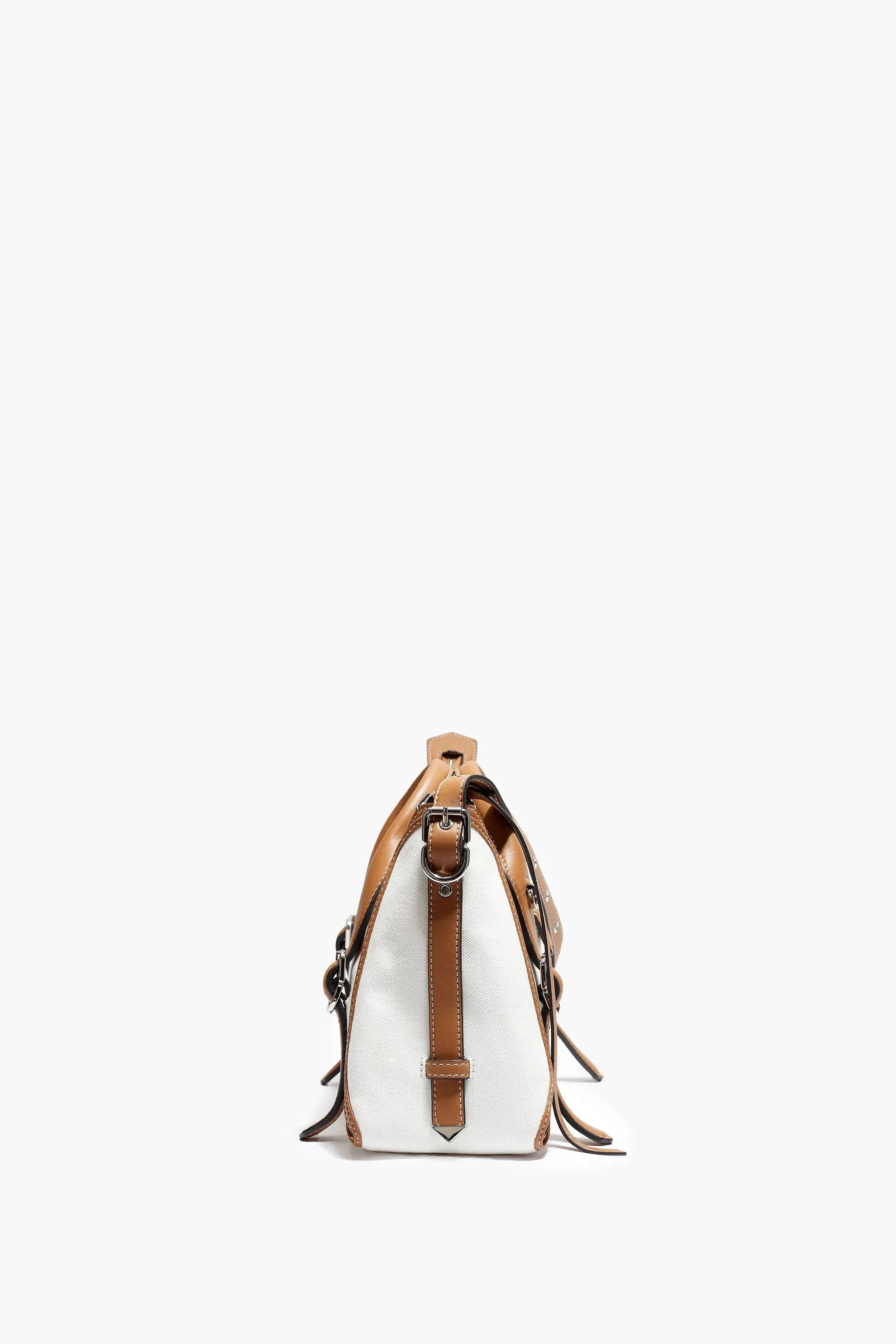 Ecru Pashli Moto Satchel