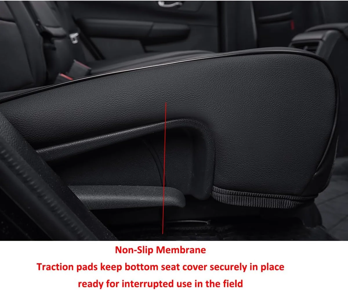 EKR Custom Fit HRV Car Seat Covers for Select Honda HRV Sport,LX 2023 2024 2025 -Leather(Black)