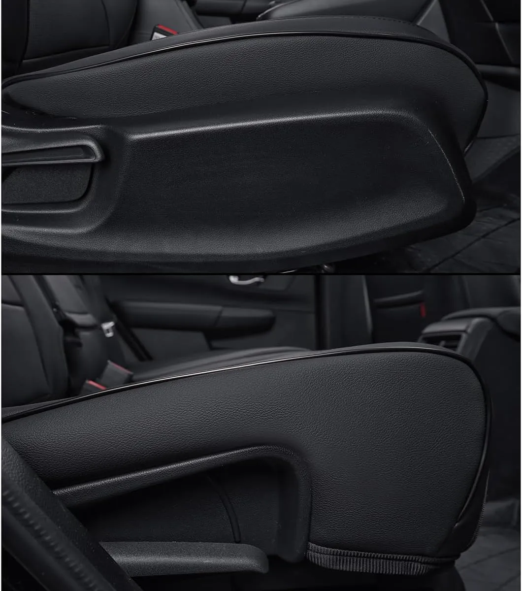 EKR Custom Fit HRV Car Seat Covers for Select Honda HRV Sport,LX 2023 2024 2025 -Leather(Black)
