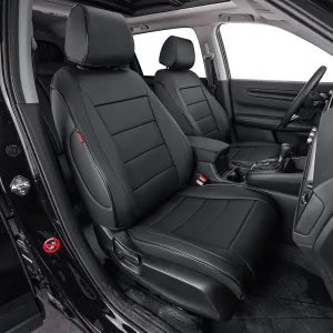 EKR Custom Fit HRV Car Seat Covers for Select Honda HRV Sport,LX 2023 2024 2025 -Leather(Black)
