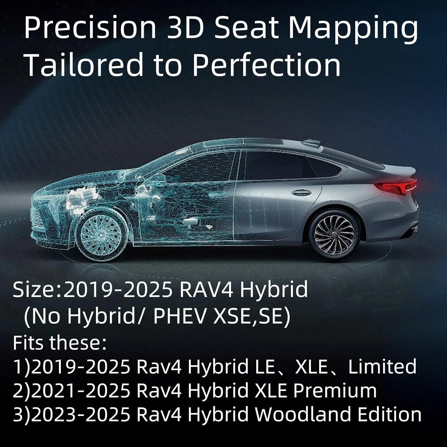 EKR Custom Fit RAV4 Hybrid Car Seat Covers for Select Toyota RAV4 Hybrid (Not for 2019-2025 Hybrid/PHEV XSE,SE) 2019 2020 2021 2022 2023 2024 2025 - Full Set,Leather(Burgundy)