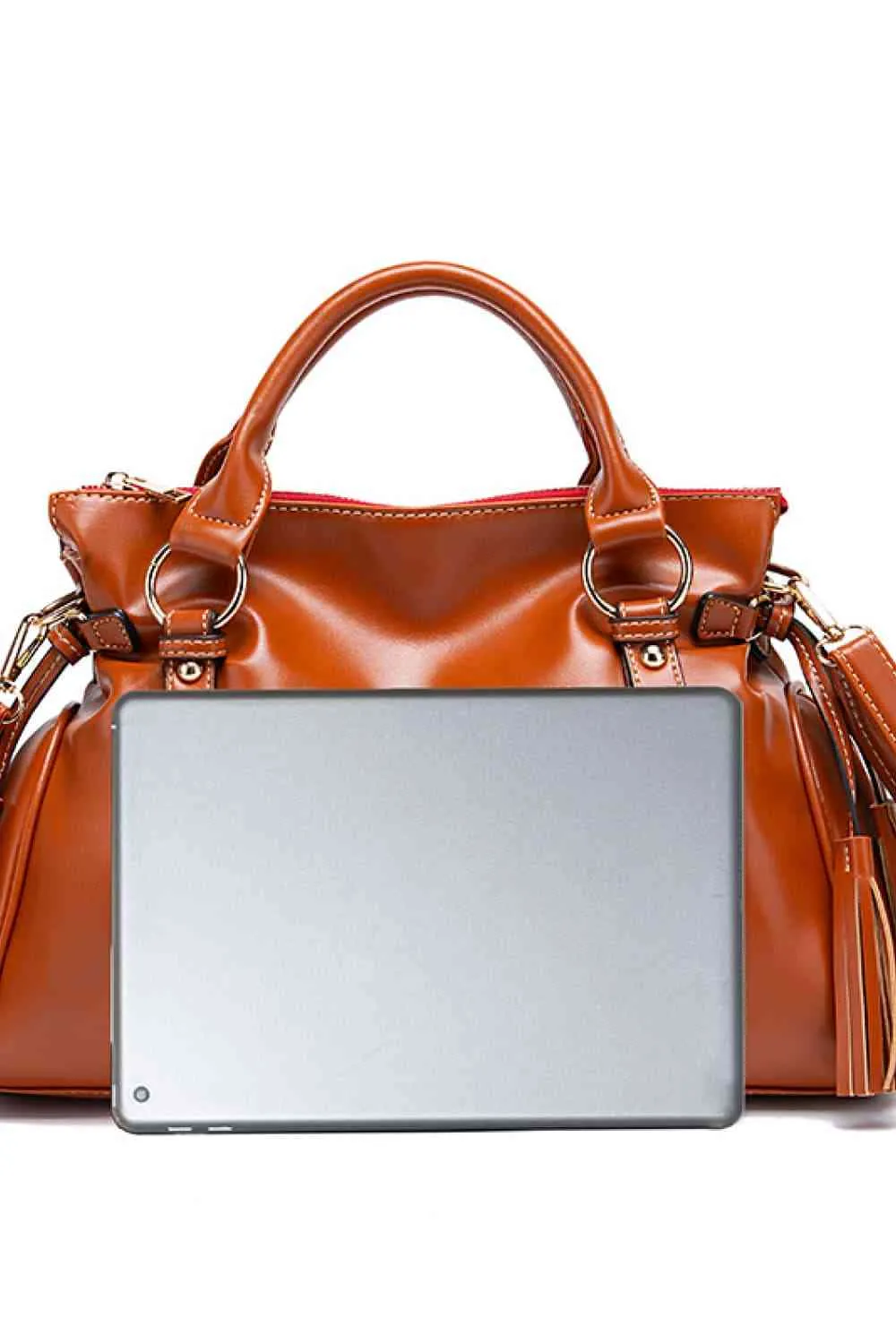Elegant PU Leather Handbag with Tassels for Every Occasion