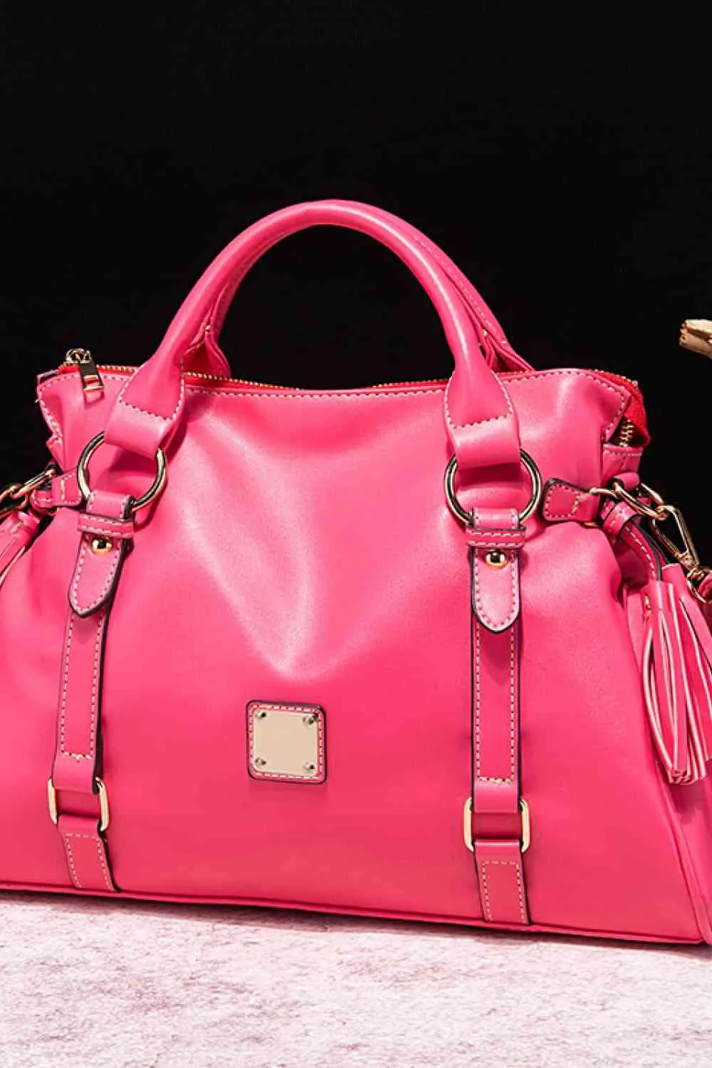 Elegant PU Leather Handbag with Tassels for Every Occasion