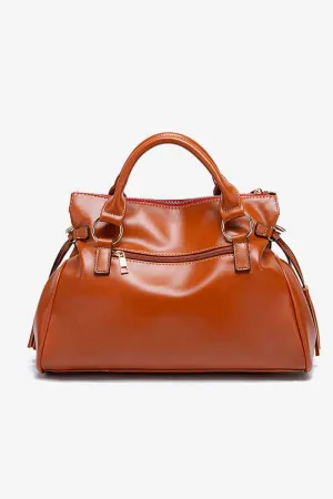 Elegant PU Leather Handbag with Tassels for Every Occasion
