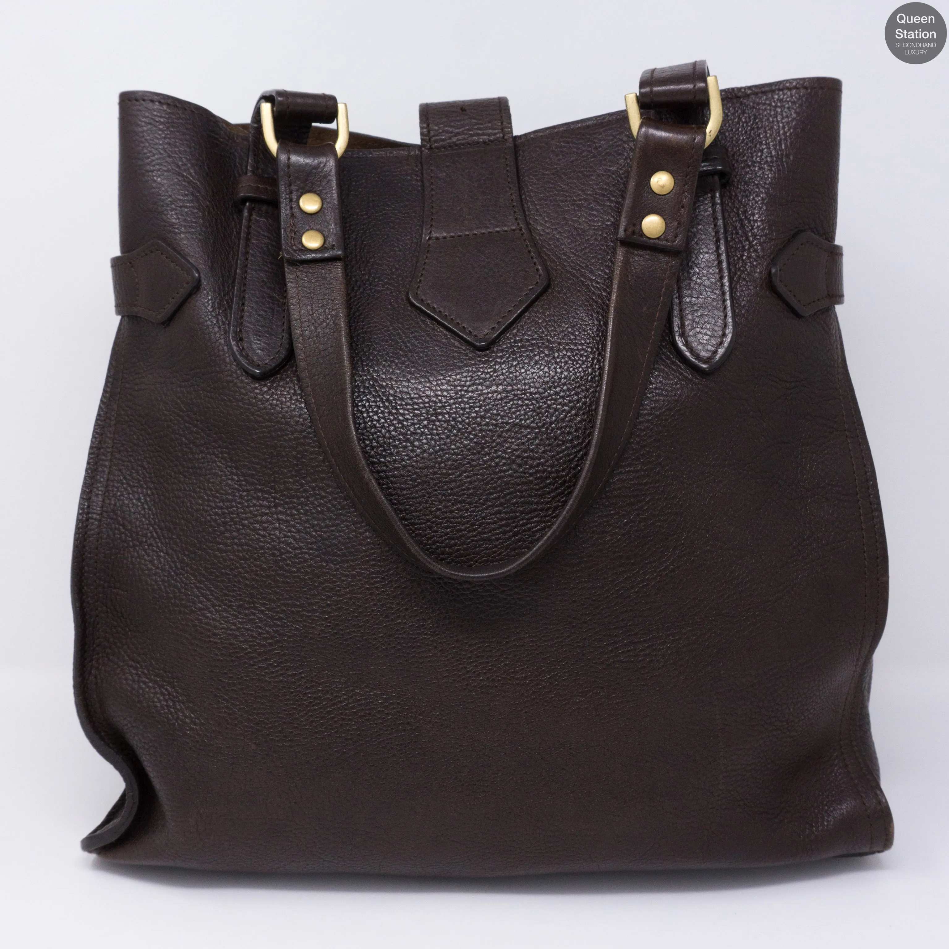 Elgin Brown Leather Satchel Bag