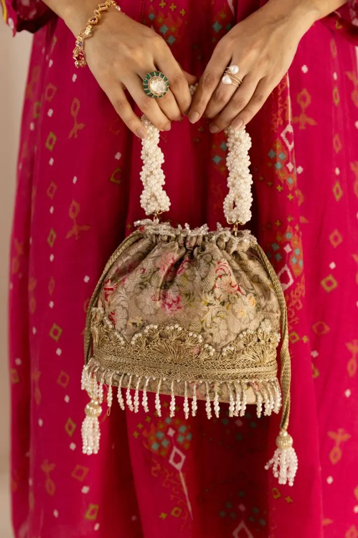 Elora Old Rose Potli