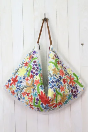 Embroidered Hobo Bag