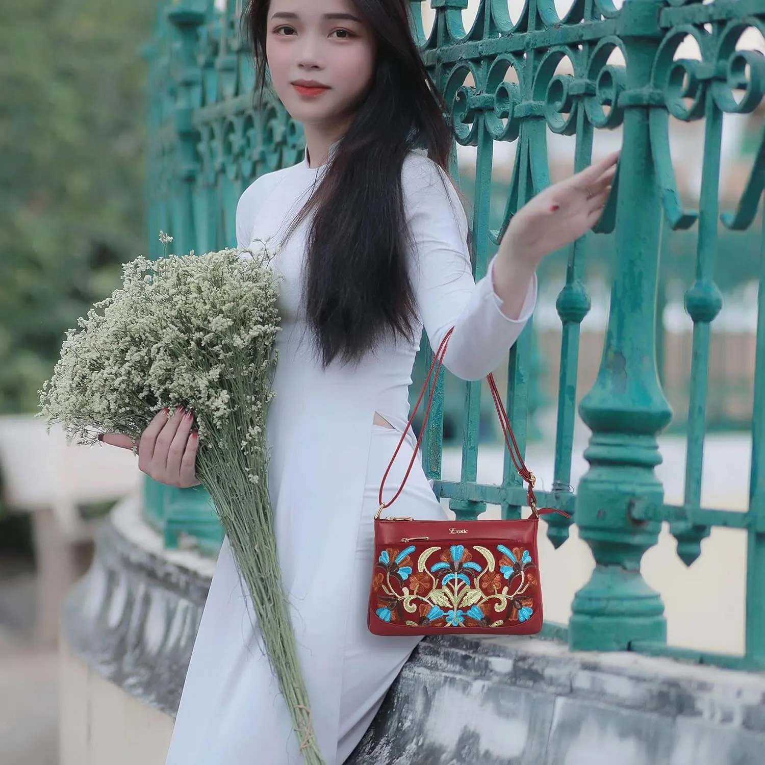 Embroidered Sling Bag for Women