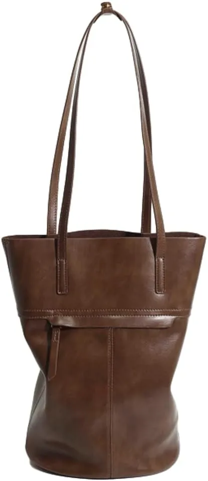 Epsion Bucket Bags for Women Purses and Handbags PU Vegan Leather Tote Bag Shoulder Bag Slouchy Purse