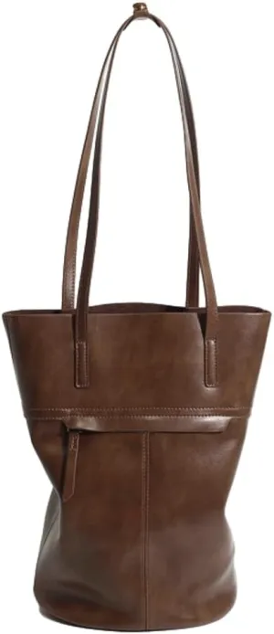 Epsion Bucket Bags for Women Purses and Handbags PU Vegan Leather Tote Bag Shoulder Bag Slouchy Purse