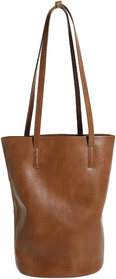 Epsion Bucket Bags for Women Purses and Handbags PU Vegan Leather Tote Bag Shoulder Bag Slouchy Purse