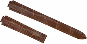 Ewatchparts Leather 14mm Watch Band Strap Compatible With Lady Cartier Ballon Bleu Watch Brown