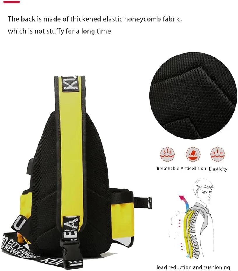 Fashion One-Shoulder Backpack Men's Business Chest Bag Outdoor Casual Men's Shoulder Bag Small Satchel (black 2)