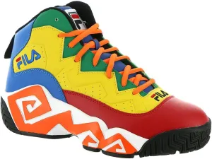 FILA Men's MB Lace-Up Sport Basketball Shoes, Red/Imperial Blue/Lemon, 11