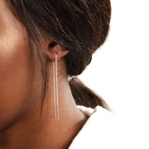Fine Ingot Threader Earrings