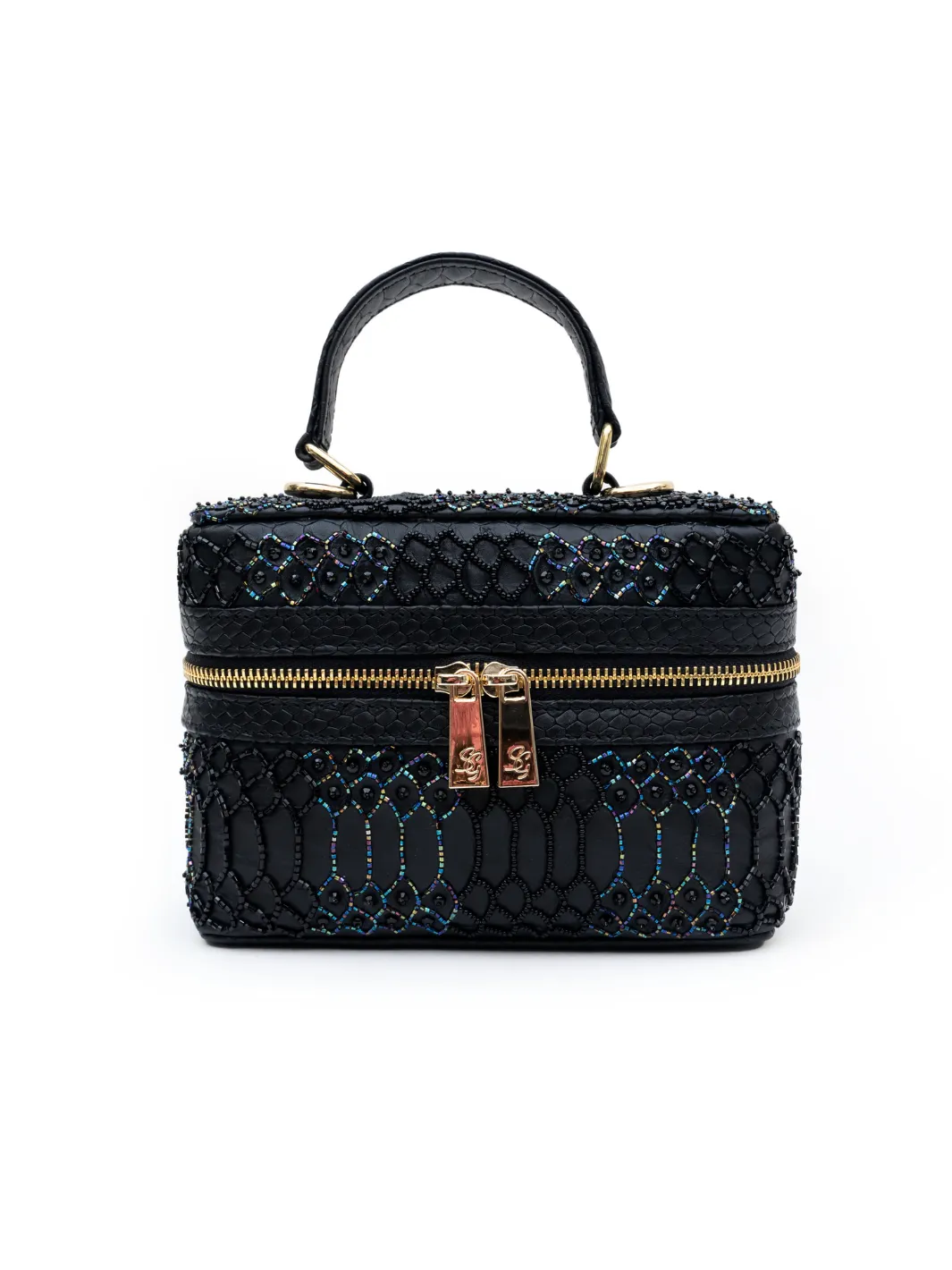 Florence Black Embroidered Bag